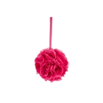 Mega Crafts - 6" Artificial Flower Pomander Kissing Ball - Fucshia