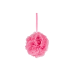 6" Artificial Flower Pomander Kissing Ball - Pink