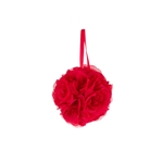 6" Artificial Flower Pomander Kissing Ball - Red