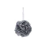 6" Artificial Flower Pomander Kissing Ball - Silver