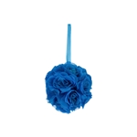 6" Artificial Flower Pomander Kissing Ball - Turquoise