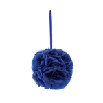 8" Artificial Flower Pomander Kissing Ball - Dark Blue