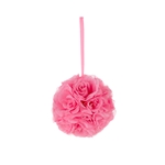 8" Artificial Flower Pomander Kissing Ball - Pink