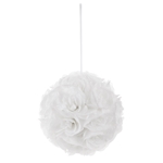 Mega Crafts - 10" Artificial Flower Pomander Kissing Ball - White
