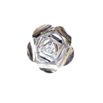 8" Paper Craft Pedal Flower - Metallic Silver