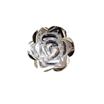 8" Paper Craft Pedal Flower - Metallic Silver