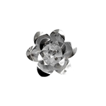 8" Paper Craft Pedal Flower - Metallic Silver