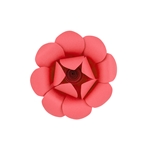 8" Paper Craft Pedal Flower - Coral