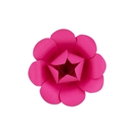 8" Paper Craft Pedal Flower - Fuchsia