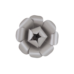 8" Paper Craft Pedal Flower - Silver