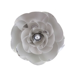 Mega Crafts - 12" Paper Craft Pedal Flower - Metallic Silver