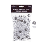 Mega Crafts - 1/2 Pound Acrylic Decorative Small Diamonds - Clear