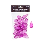 Mega Crafts - 1/2 Pound Acrylic Decorative Ice Rocks Teardrop - Fuchsia
