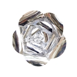 Mega Crafts - 12" Paper Craft Pedal Flower - Metallic Silver