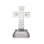 Mega Favors - Medieval Floral Design Cross Glassware - Clear