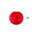Mega Crafts - 10" Round Paper Lantern - Red