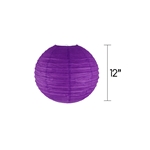 Mega Crafts - 12" Round Paper Lantern - Purple