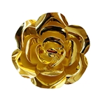 12" Paper Craft Pedal Flower - Metallic Gold
