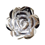 Mega Crafts - 12" Paper Craft Pedal Flower - Metallic Silver