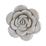 12" Paper Craft Pedal Flower - Silver