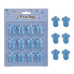 Mega Crafts - 12 pcs Baby Onesie Poly Resin Embellishments - Blue