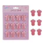Mega Crafts - 12 pcs Baby Onesie Poly Resin Embellishments - Pink