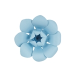 12" Paper Craft Pedal Flower - Aqua