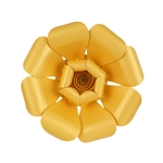 12" Paper Craft Pedal Flower - Gold