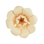 Mega Crafts - 12" Paper Craft Pedal Flower - Ivory