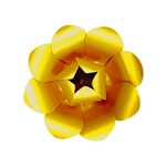12" Paper Craft Pedal Flower - Metallic Gold