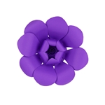12" Paper Craft Pedal Flower - Purple