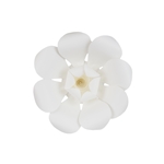 12" Paper Craft Pedal Flower - White