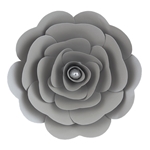 Mega Crafts - 16" Paper Craft Pedal Flower - Silver