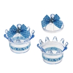 Mega Favors - Acrylic Baby Crown Holder with Top - Blue