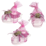Mega Favors - Acrylic Baby Bootie Holder - Pink