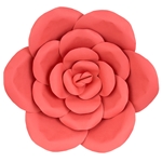 Mega Crafts - 16" Paper Craft Pedal Flower - Coral