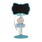 Mega Favors - Baby Sitting with Baby Bottle Name Chalk Board - Blue