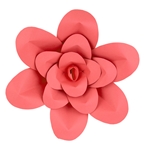 Mega Crafts - 16" Paper Craft Pedal Flower - Coral
