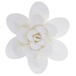 16" Paper Craft Pedal Flower - White