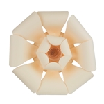 Mega Crafts - 16" Paper Craft Pedal Flower - Ivory