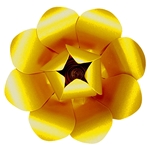 16" Paper Craft Pedal Flower - Metallic Gold