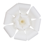16" Paper Craft Pedal Flower - White