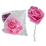 16" EVA Rose Flower with Stem - Pink