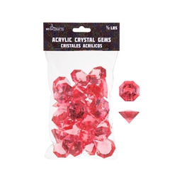 Mega Crafts - 1/2 Pound Acrylic Decorative Large Diamonds - Coral