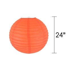 Mega Crafts - 24" Round Paper Lantern - Orange