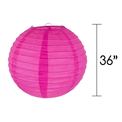 Mega Crafts - 36" Round Paper Lantern - Fuchsia