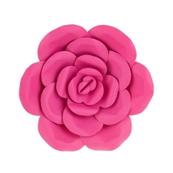 Mega Crafts - 12" Paper Craft Pedal Flower - Fuchsia