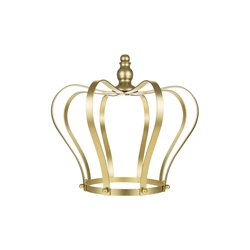 Mega Crafts - 10" Monarch Royal Crown without Rhinestones - Gold