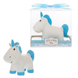 Mega Favors - Unicorn Poly Resin in Gift Box - Blue