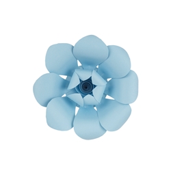 Mega Crafts - 12" Paper Craft Pedal Flower - Aqua